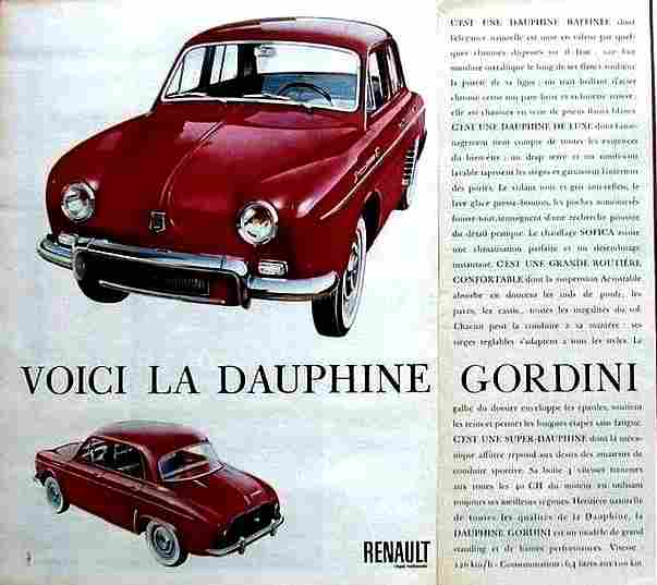Diaporama affiche Renault DAUPHINE Affiche fiche Poster voiture